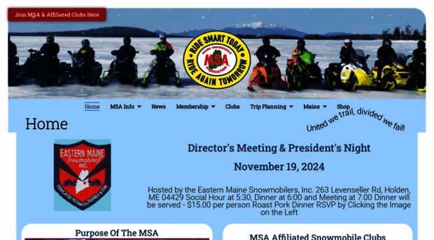 mainesnowmobileassociation.com