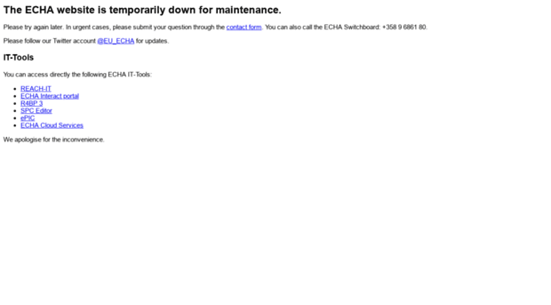 maintenance.echa.europa.eu