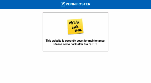 maintenance.pennfoster.com