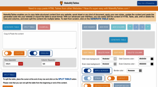 makemytables.com