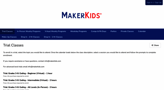 makerkids.pike13.com