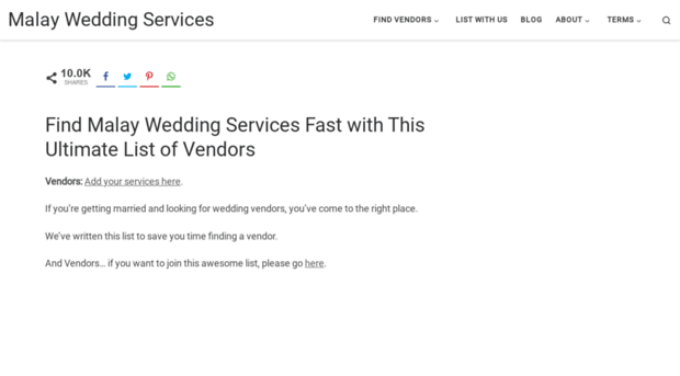 malayweddingservices.com