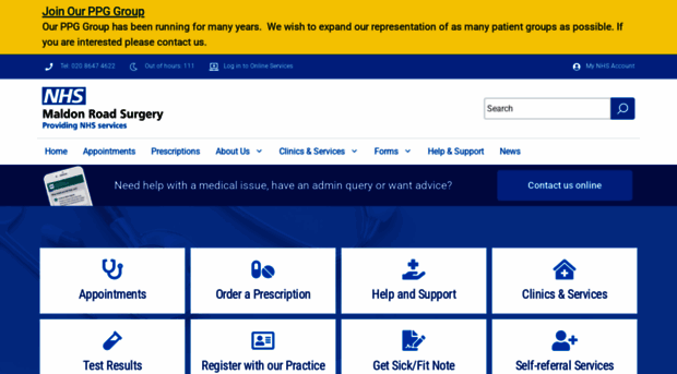 maldonroadsurgery.nhs.uk