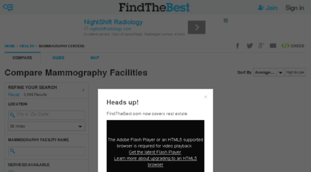 mammography-facilities.findthebest.com