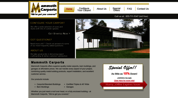 mammothcarports.com