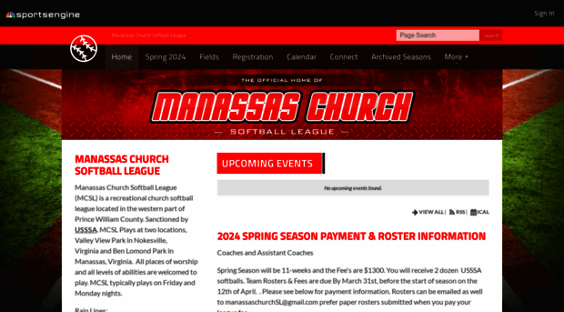 manassaschurchsoftball.org