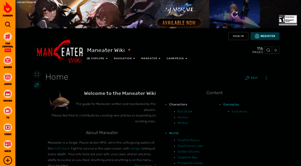 maneater.gamepedia.com