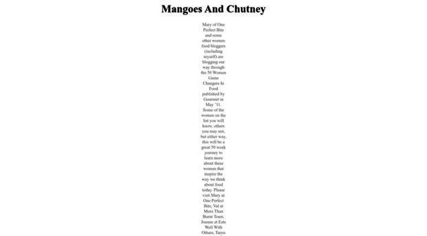 mangoesandchutney.com