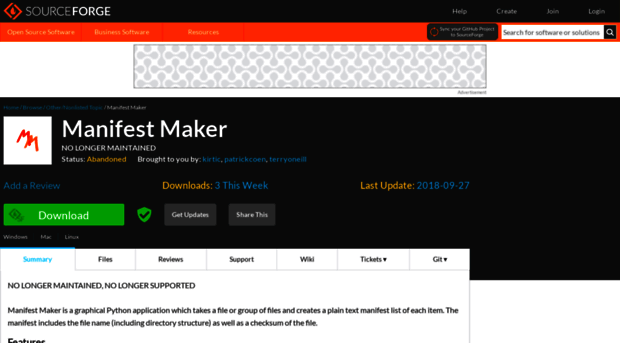 manifestmaker.sourceforge.net