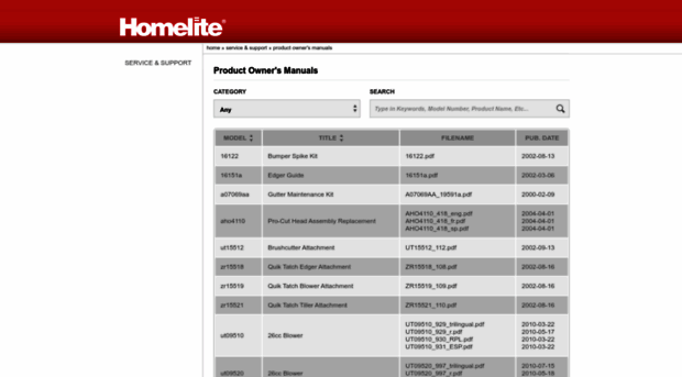 manuals.homelite.com