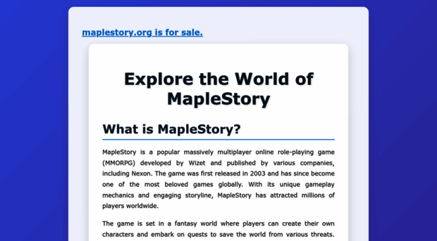 maplestory.org