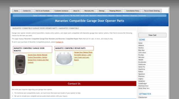 marantec.garage-door-opener-parts.com