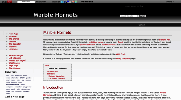 marblehornets.wikidot.com