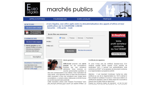 marchespublics.ledauphine-legales.com