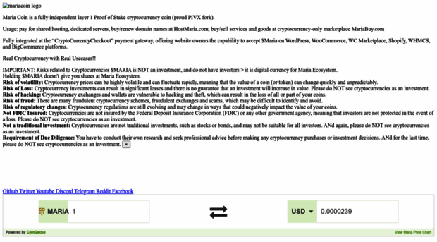 mariacoin.com