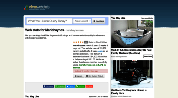 mariehaynes.com.clearwebstats.com