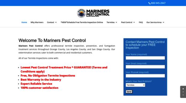 marinerspestcontrol.com
