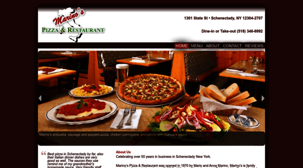 marinosflyingpizza.com