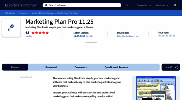 marketing-plan-pro.software.informer.com