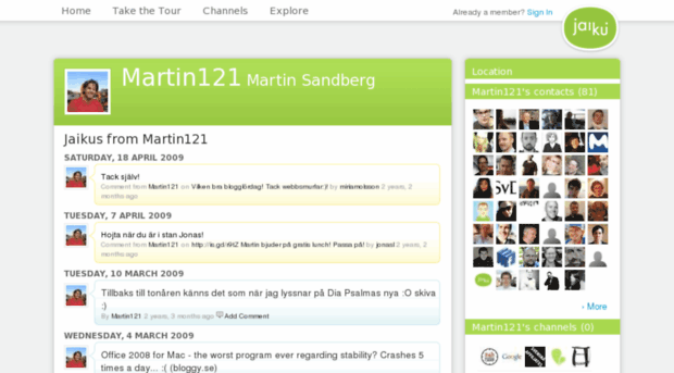 martin121.jaiku.com