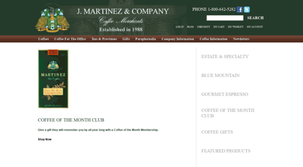 martinezfinecoffees.com