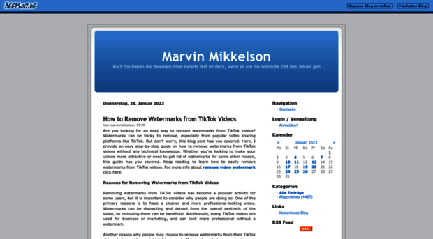 marvinmikkelson.beeplog.de