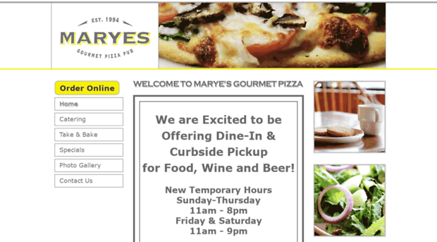 maryesgourmetpizza.com