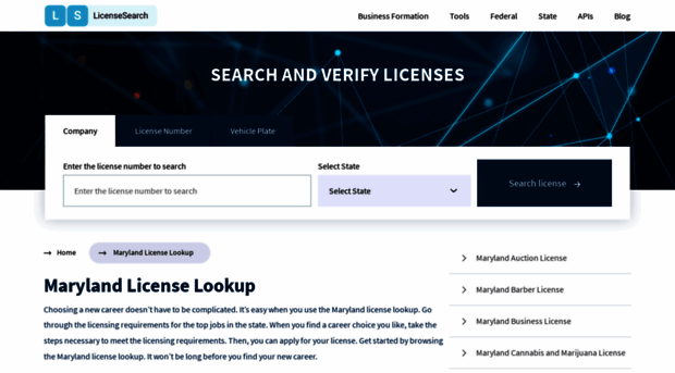 maryland.licensesearch.org