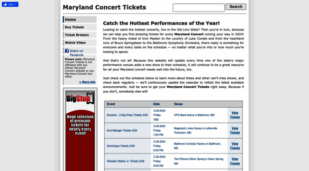 marylandconcerttickets.com