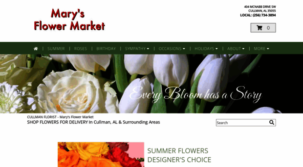 marysflowermarket.com