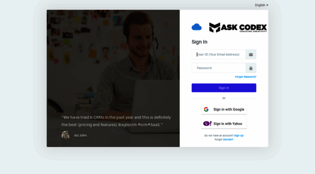maskcodex.agilecrm.com