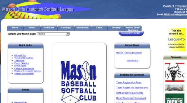 masonsoftball.org