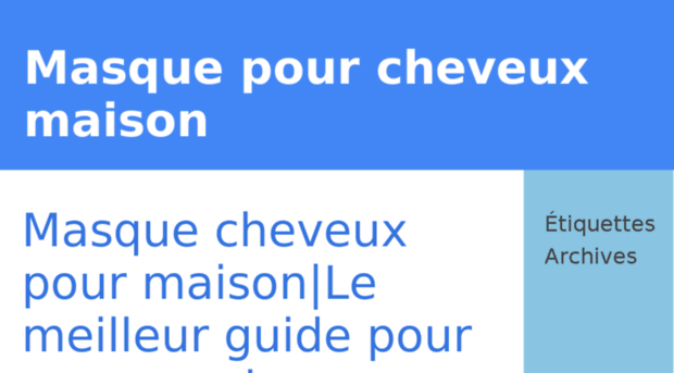 masquepourcheveuxmaison.com