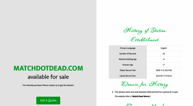 matchdotdead.com