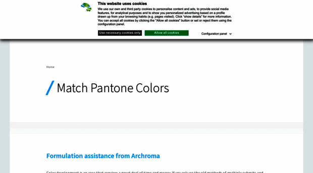 matchpantonecolorsbyarchroma.com