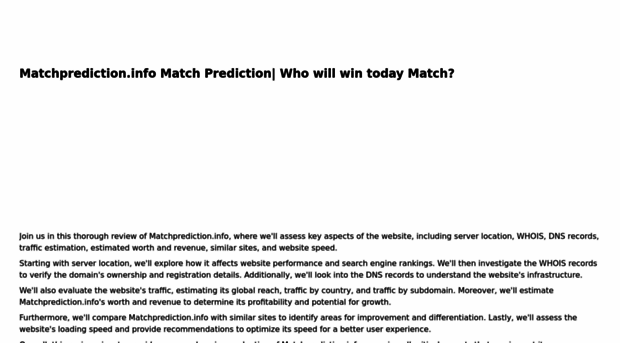 matchprediction.info.ipaddress.com