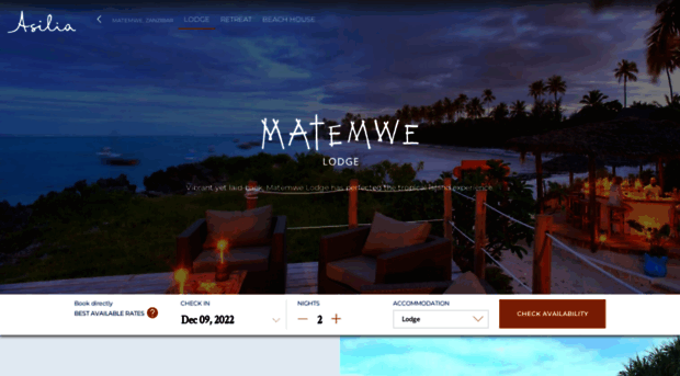 matemwelodge.asiliaafrica.com