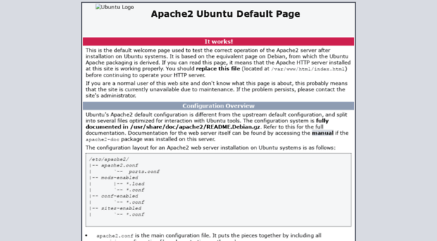 Apache2 ubuntu default page вместо сайта