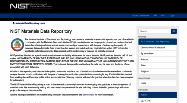 materialsdata.nist.gov