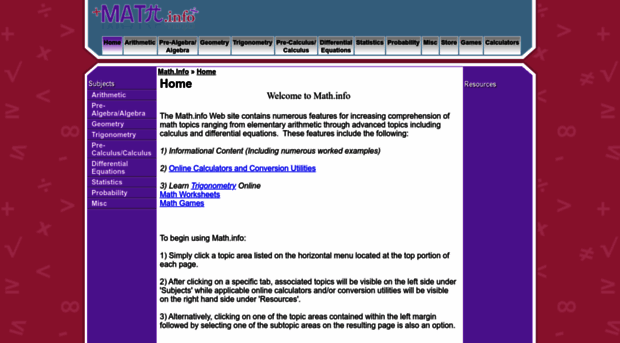 math.info