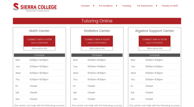 math.sierracollege.edu