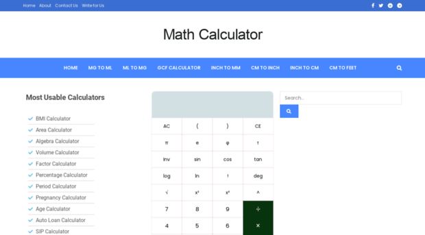 mathcalculator.in