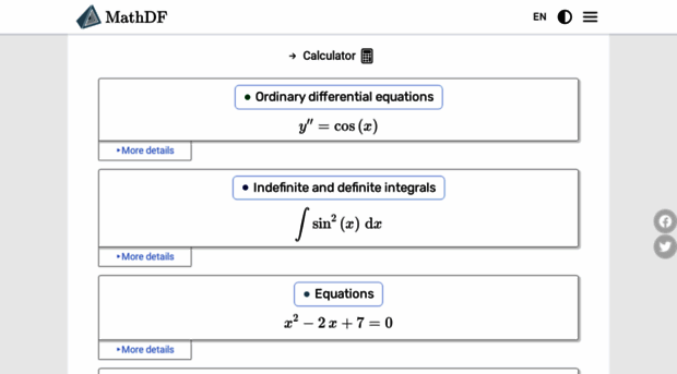 Mathdf Step by step Calculators Mat MathDF