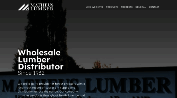 matheuslumber.com