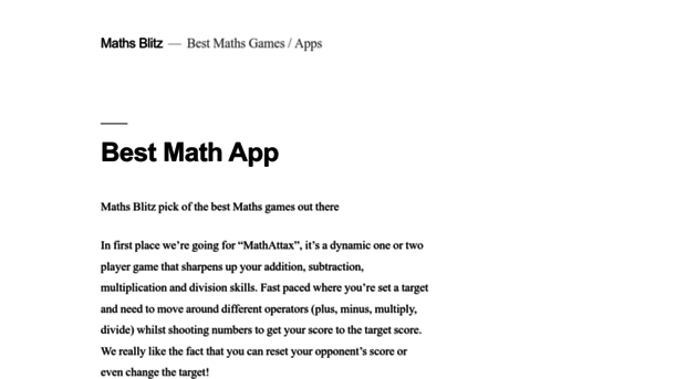 mathsblitz.com