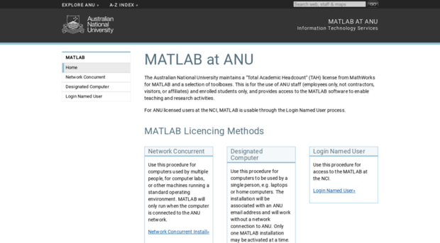 matlab.anu.edu.au