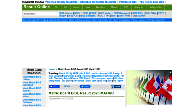 matric.result2018.pk