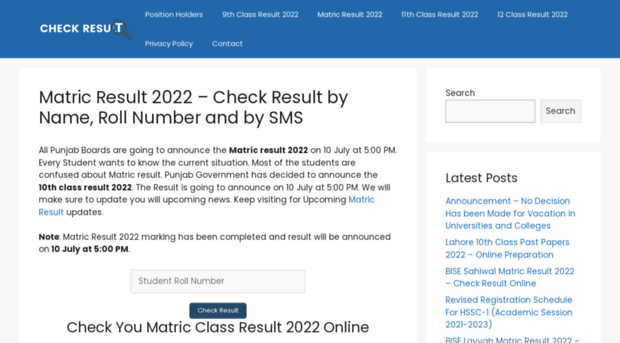 matricresult2020.pk