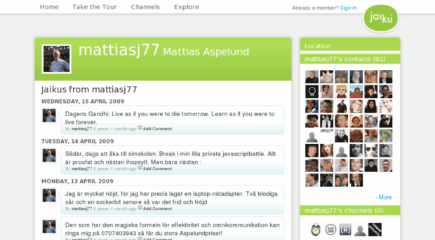 mattiasj77.jaiku.com