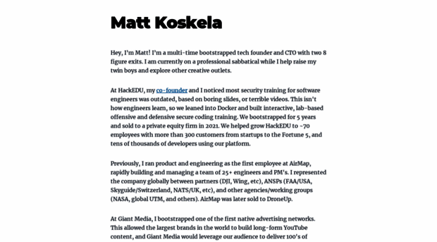 mattkoskela.com